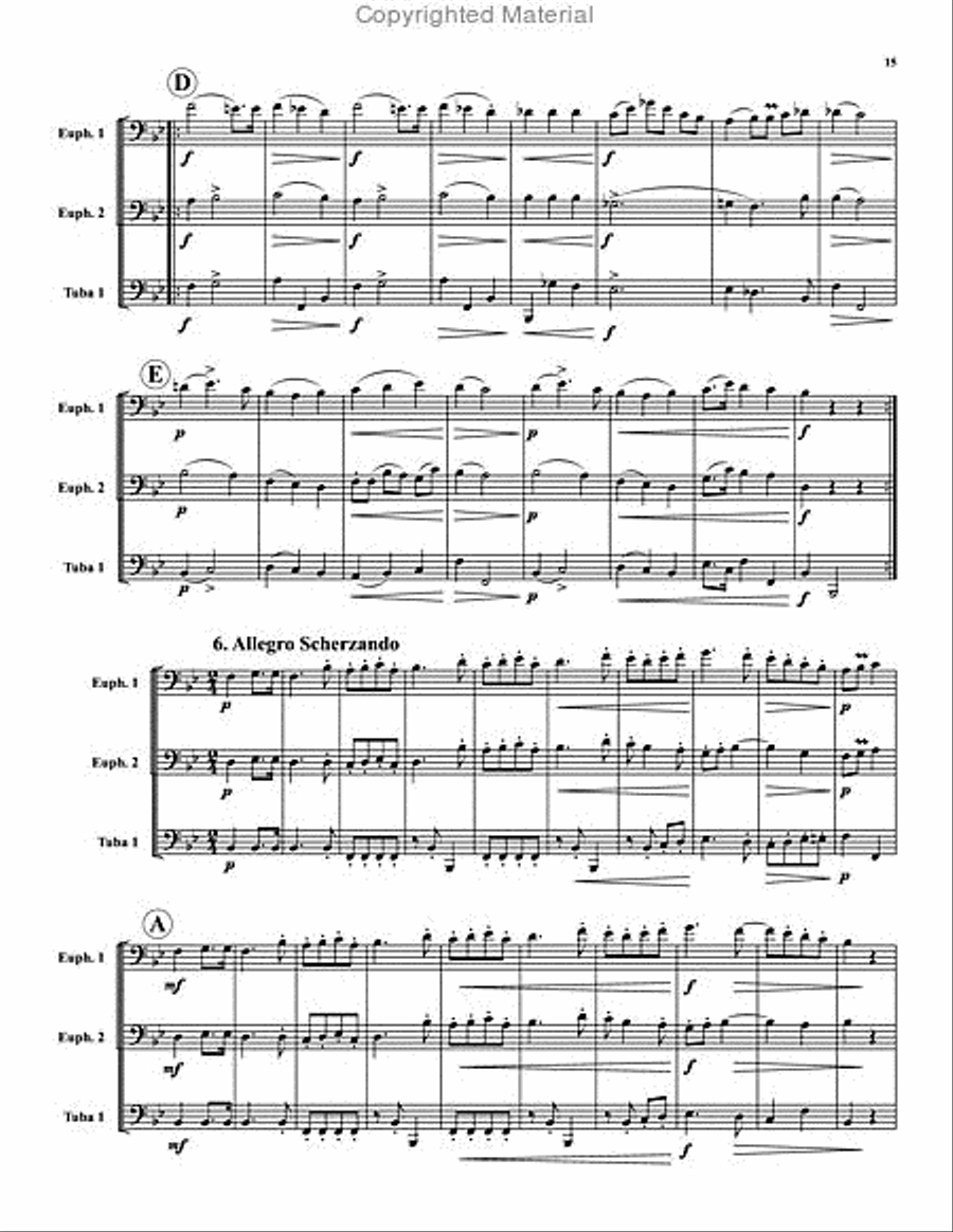 Six Trios Six Trios Brass Trio scores gallery preview page 4