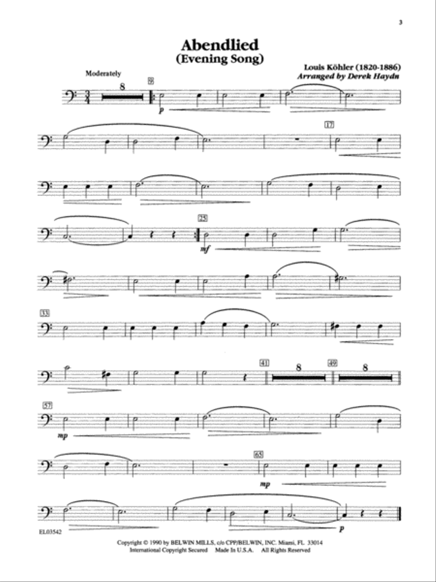 Belwin Master Solos (Trombone), Volume 1 Baritone Horn scores gallery preview page 4