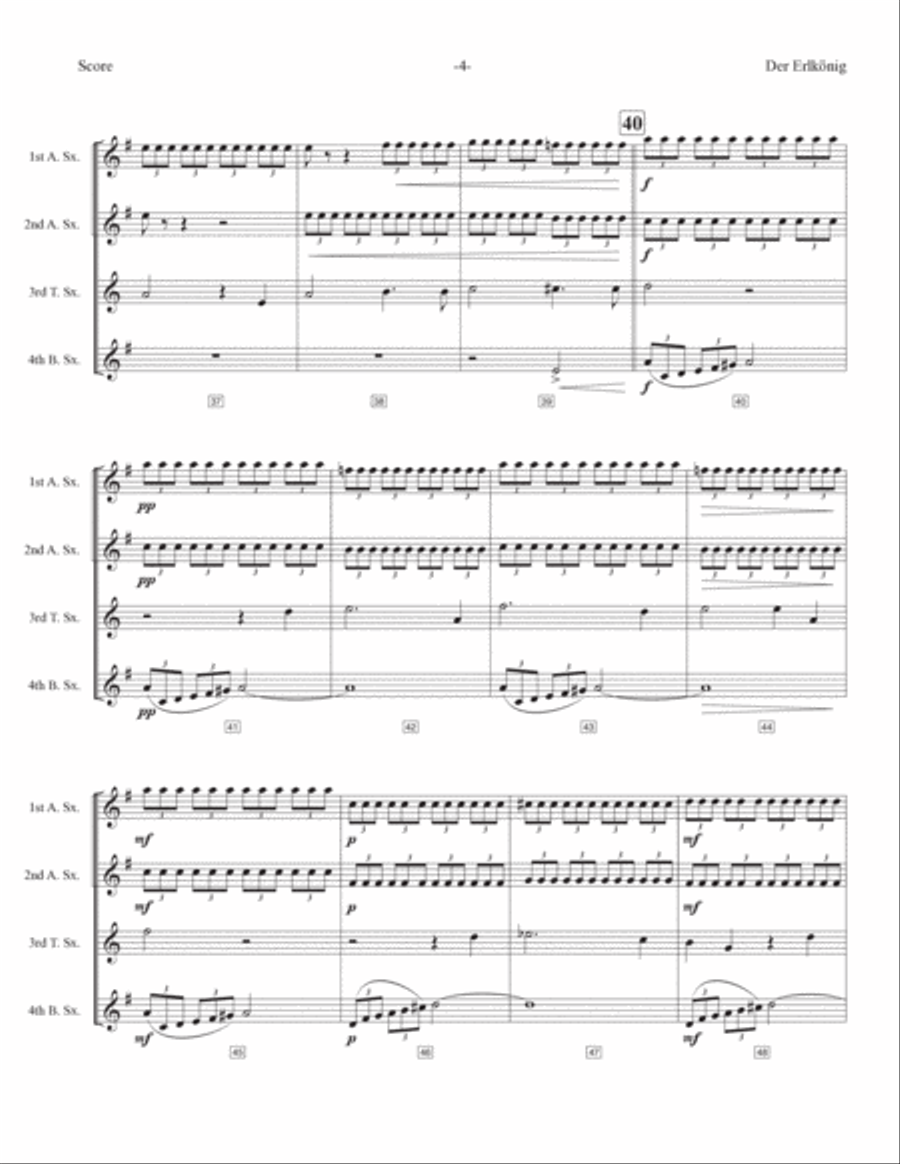Der Erlkönig Der Erlkönig Woodwind Quartet scores gallery preview page 5