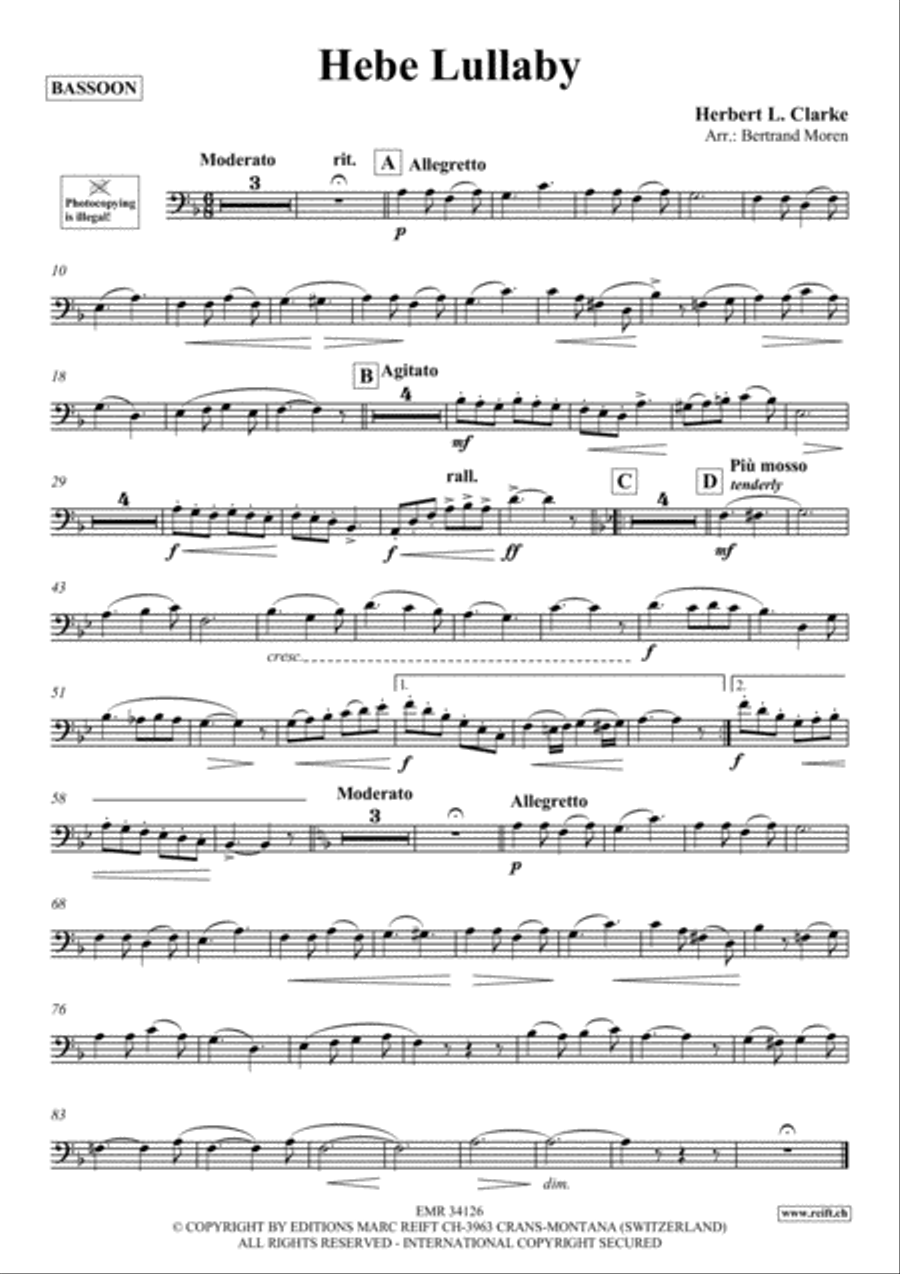Hebe Lullaby Bassoon Solo scores gallery preview page 2