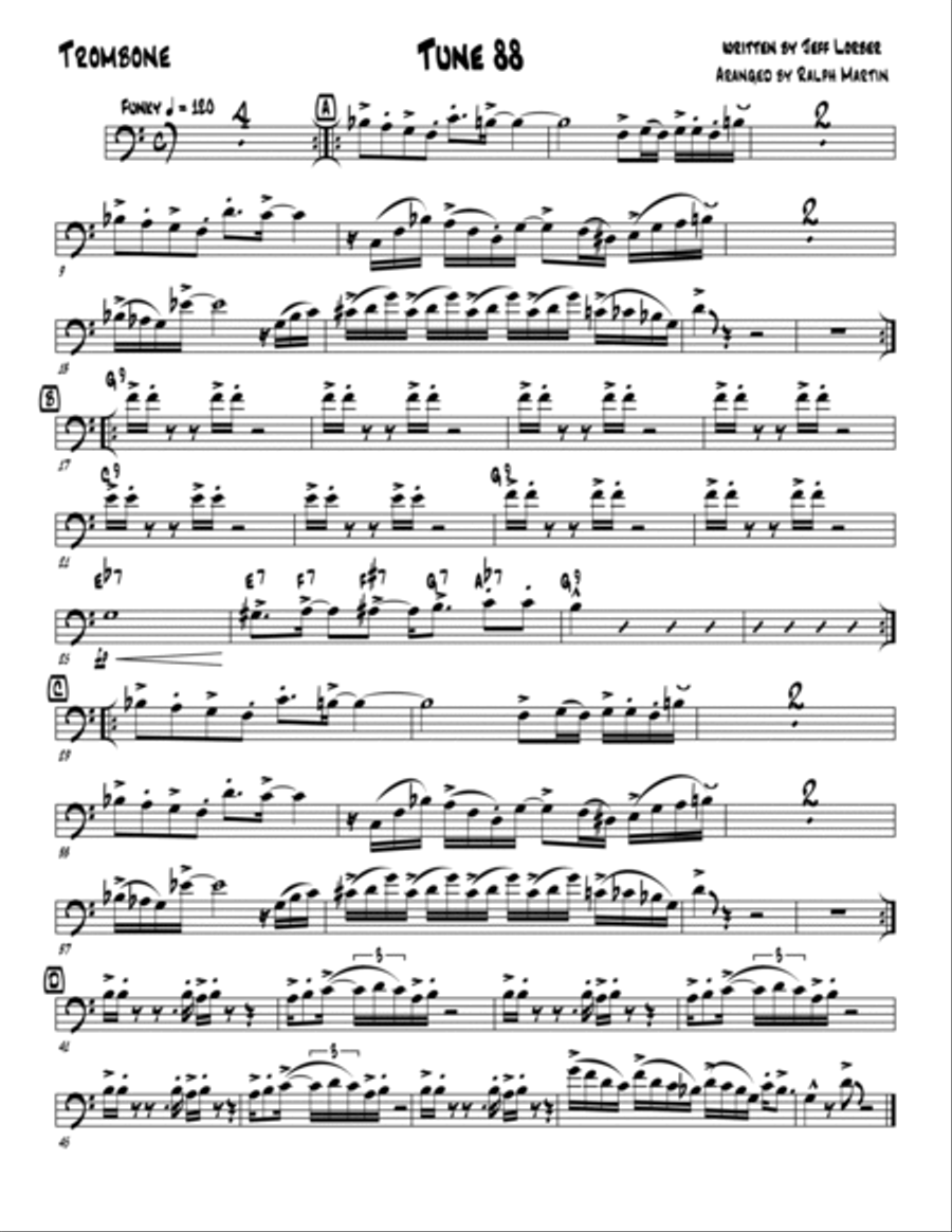 Tune 88 Tune 88 Jazz Ensemble scores gallery preview page 6