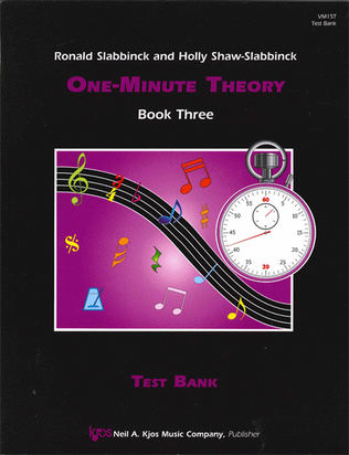 Book cover for One-Minute Theory, Book 3 - Test Bank