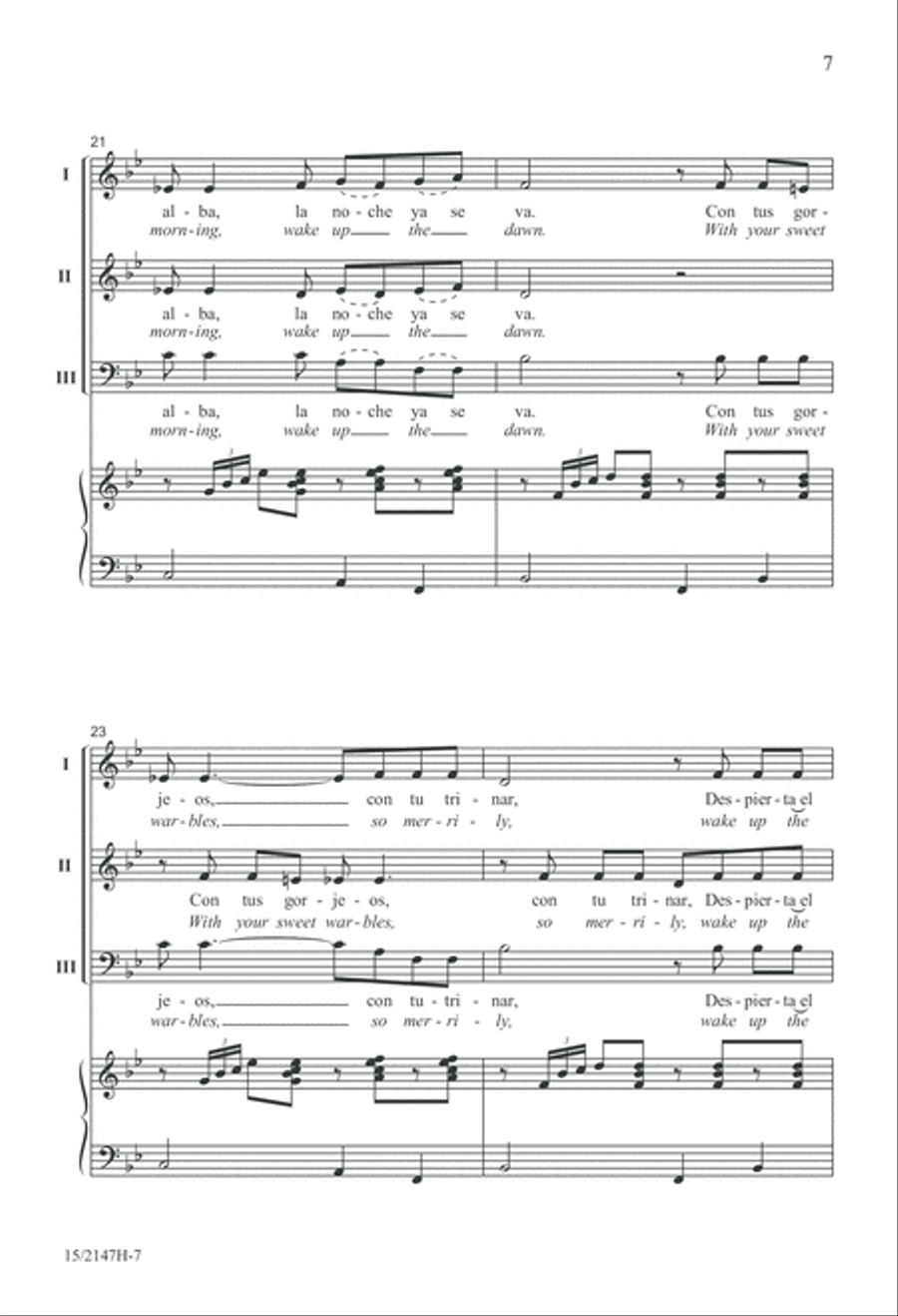 Chíu, Chíu, Chíu Chíu, Chíu, Chíu 3-Part scores gallery preview page 7