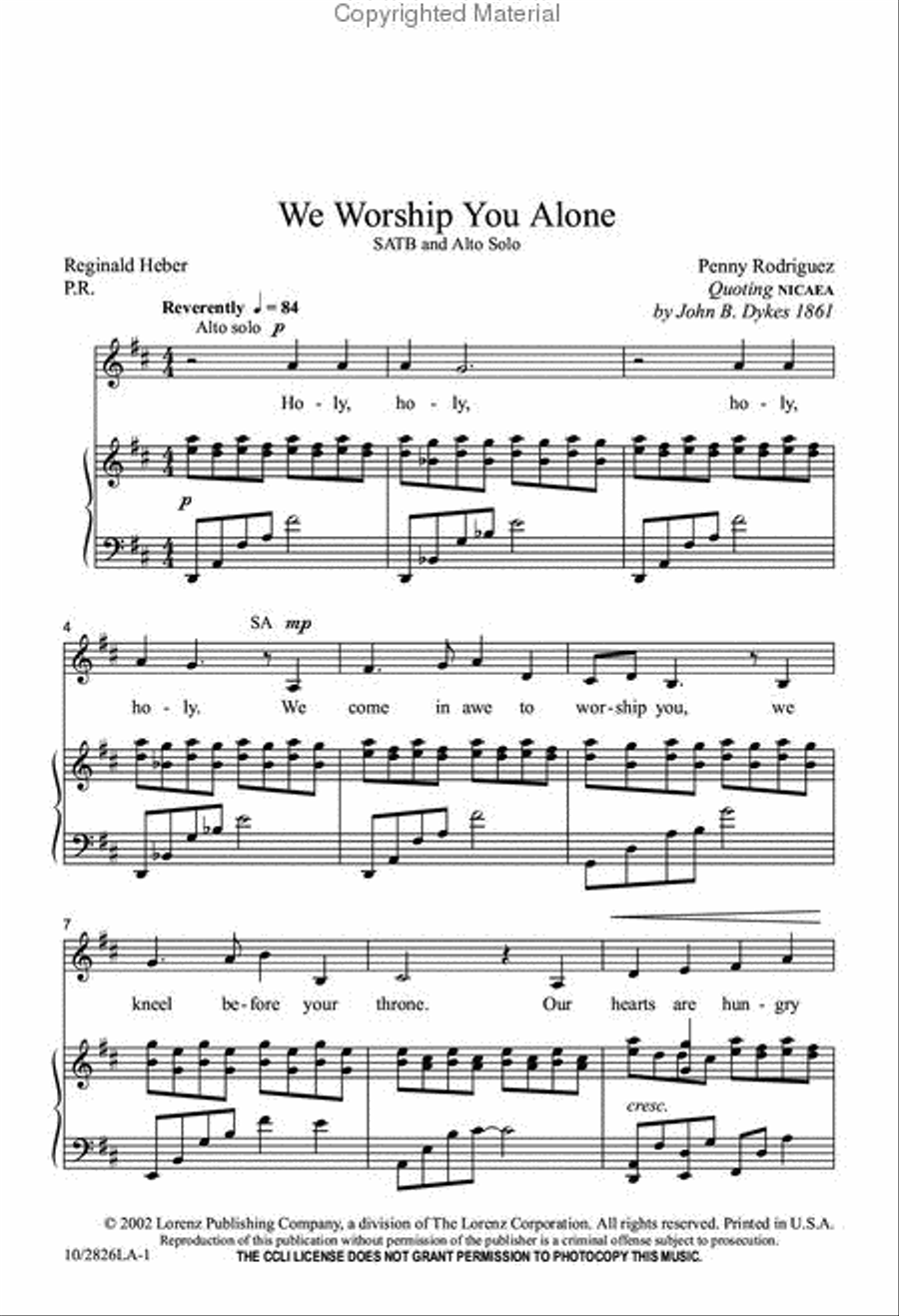 We Worship You Alone We Worship You Alone 4-Part scores gallery preview page 2