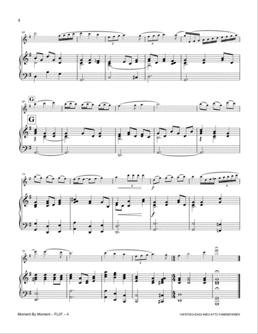 Moment By Moment Flute Solo scores gallery preview page 4