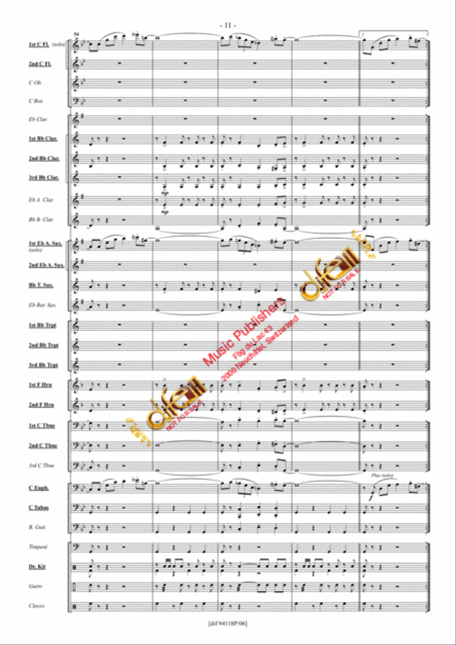 Harlem Nocturne Harlem Nocturne Concert Band scores gallery preview page 13