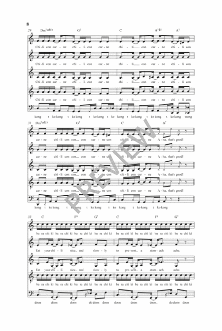 Chili Con Carne (SSATB) SSATB scores gallery preview page 7