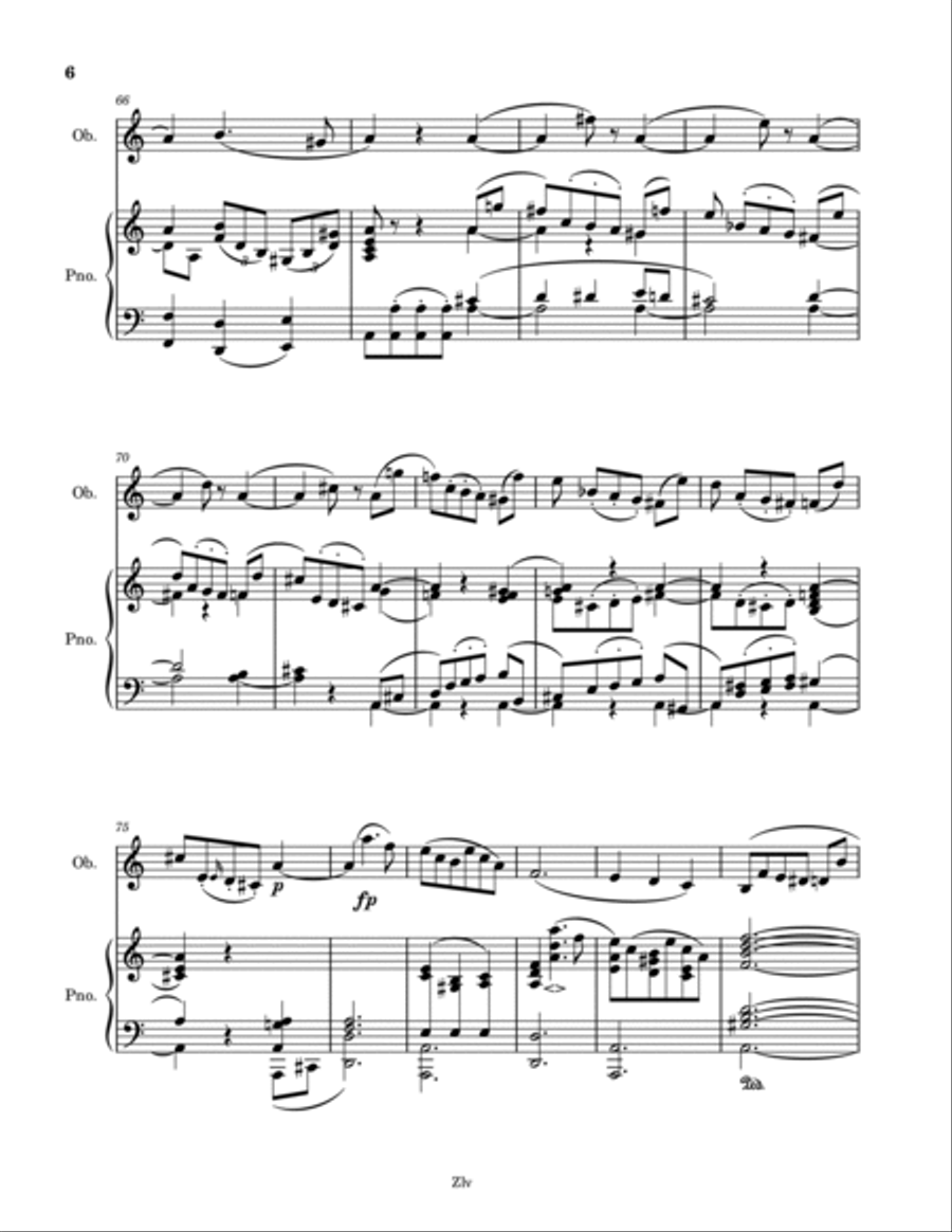 3 Romances, Op. 94 for Oboe and Piano - Robert Schumann Piano scores gallery preview page 6