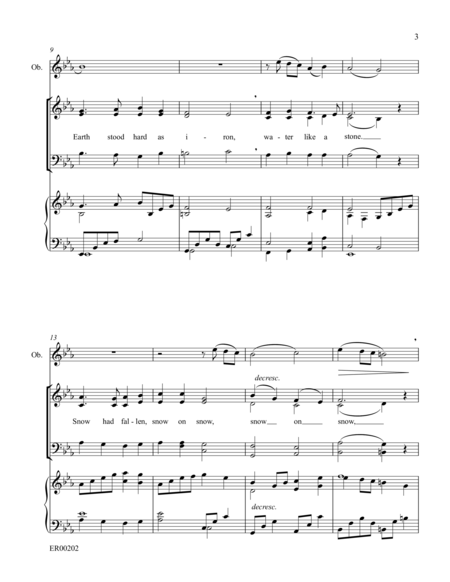 In the Bleak Midwinter - SATB with Oboe Obligato image number null