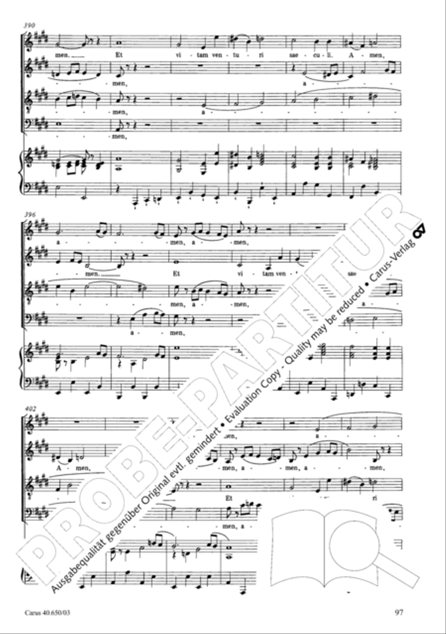 Petite Messe solennelle 4-Part scores gallery preview page 100