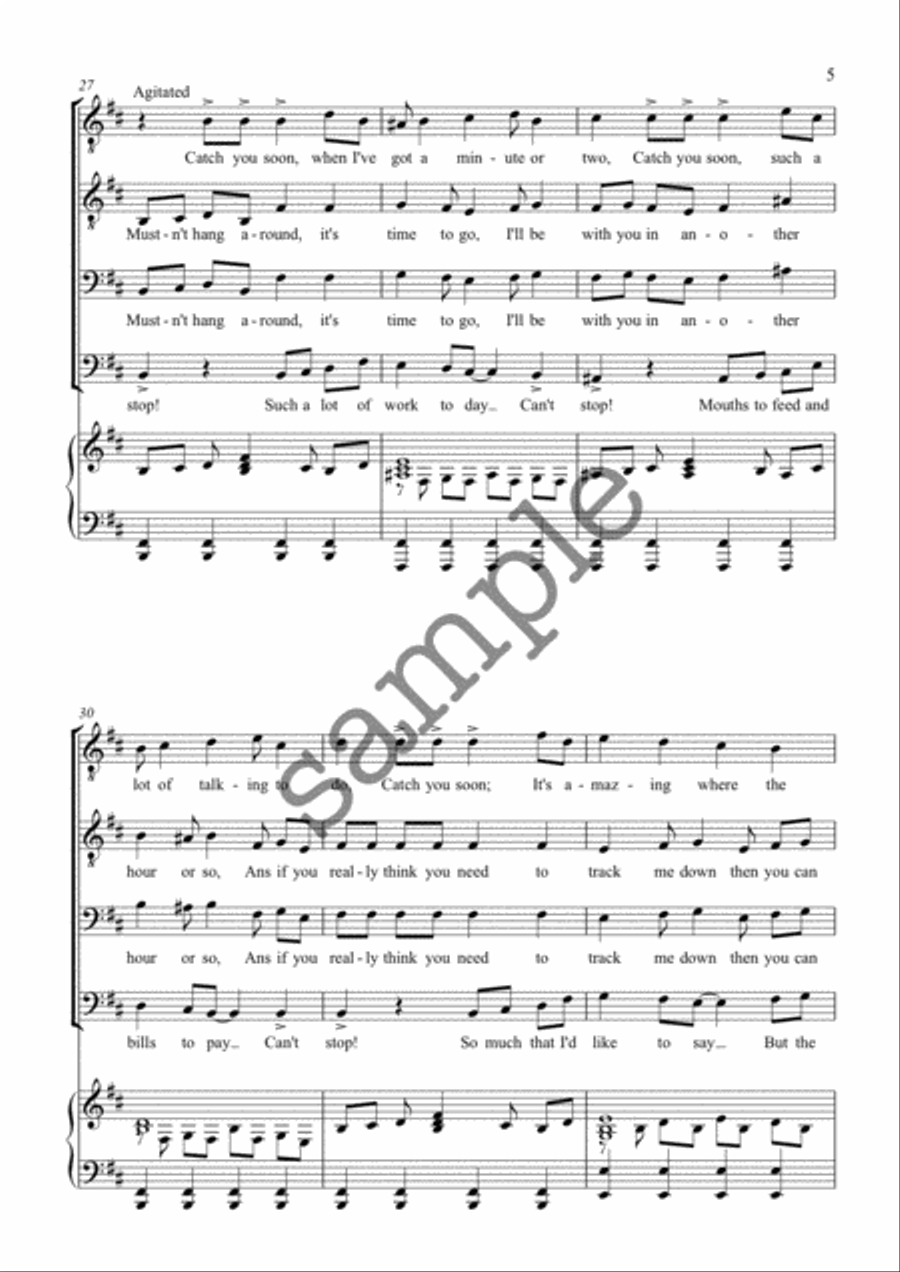Sing for Your Life TTBB scores gallery preview page 5