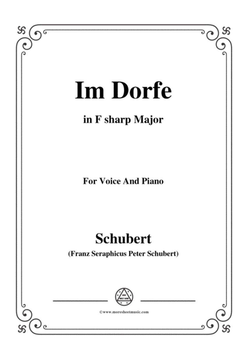 Schubert-Im Dorfe,in F sharp Major,Op.89 No.17,for Voice and Piano image number null