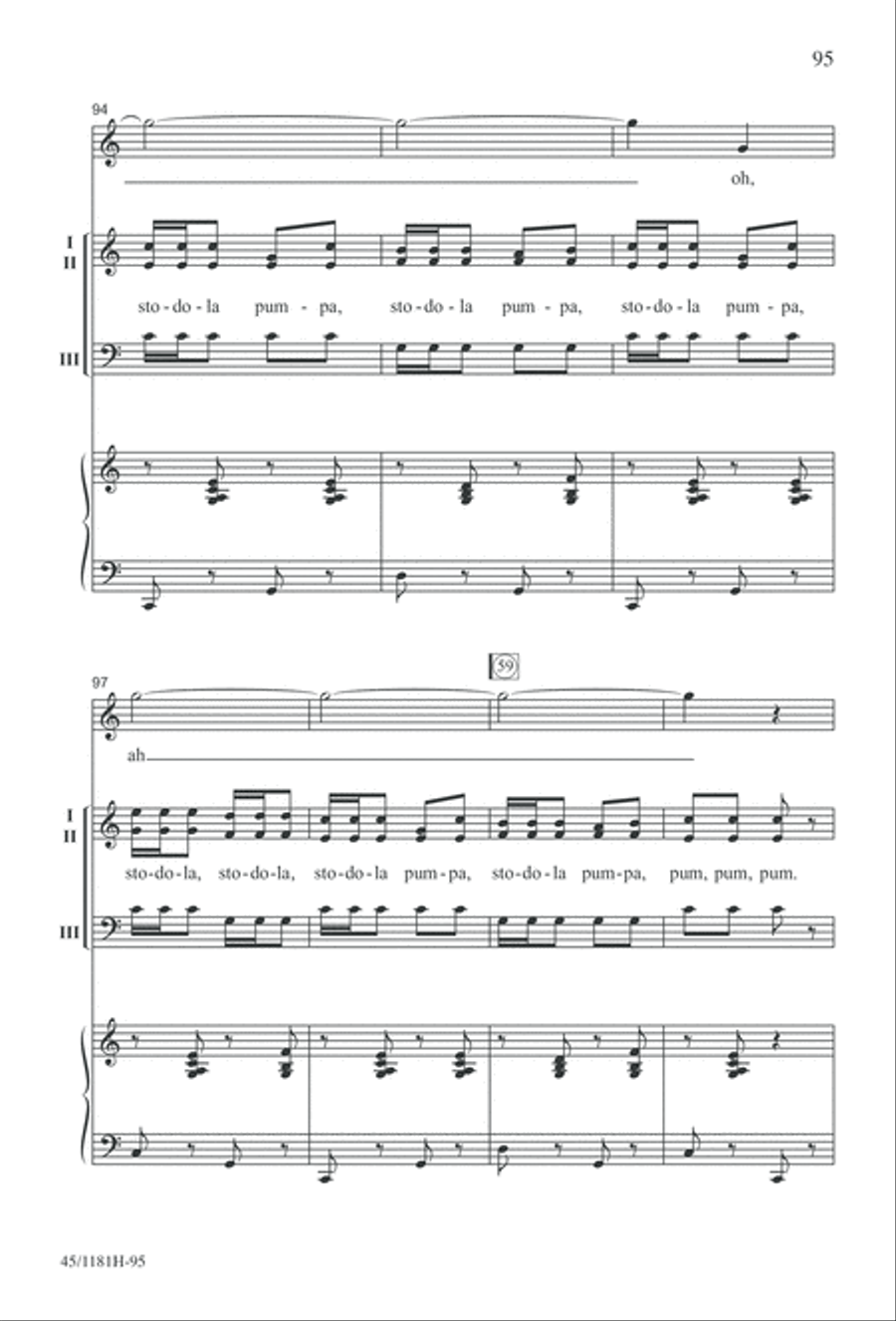 Contemporary Choral Classics 3-Part scores gallery preview page 95
