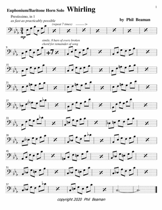 Whirling-euphonium/baritone horn solo