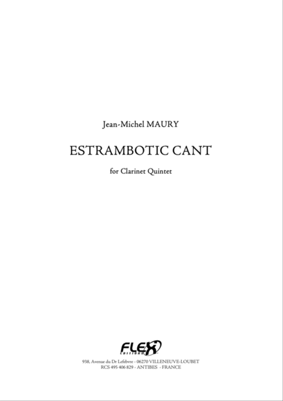 Estrambotic Cant Clarinet Quintet scores gallery preview page 1