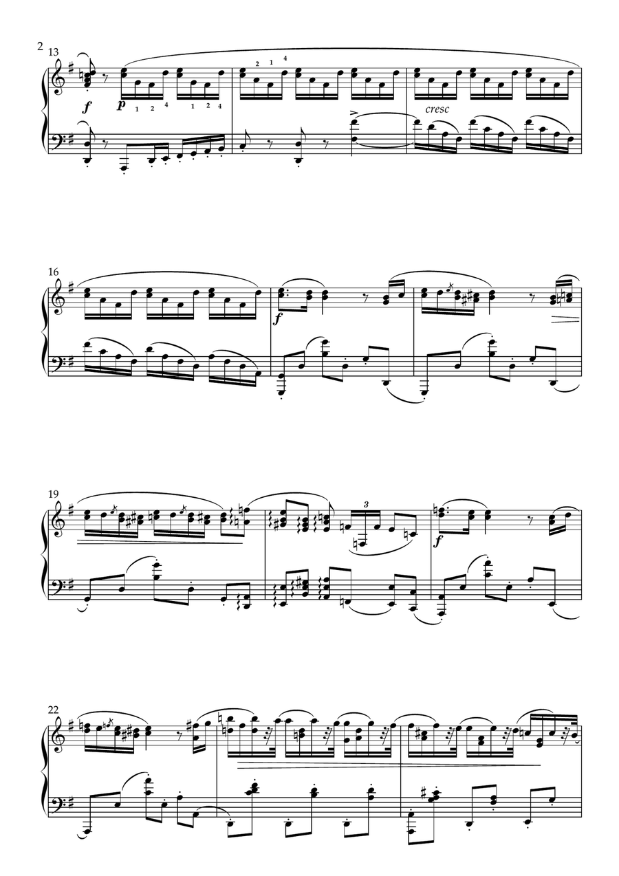 F Chopin's Famous Heroic Polonaise Op 53- Simplified Version- Solo Piano Piano Method scores gallery preview page 3