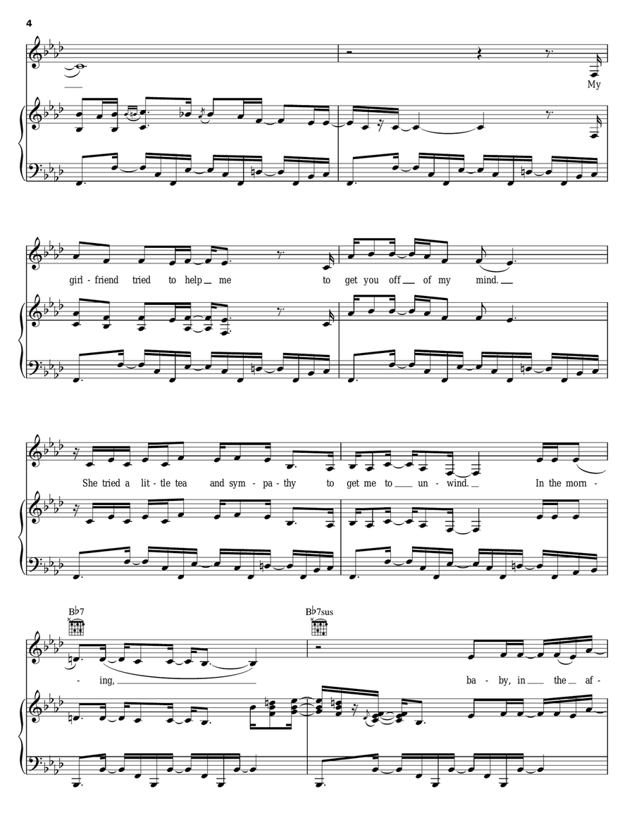 In The Morning In The Morning Piano, Vocal, Guitar scores gallery preview page 4