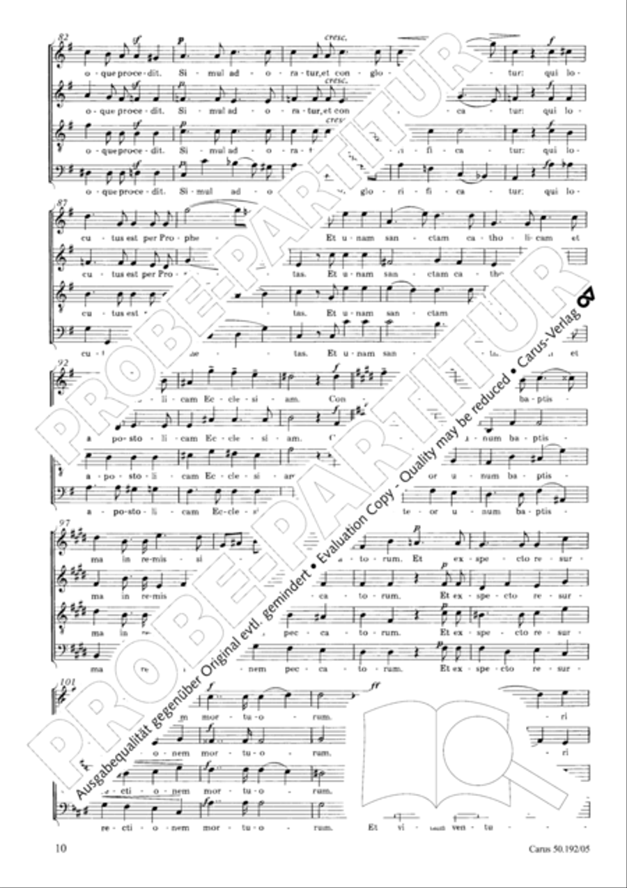 Mass in E major (Missa in E) 4-Part scores gallery preview page 11