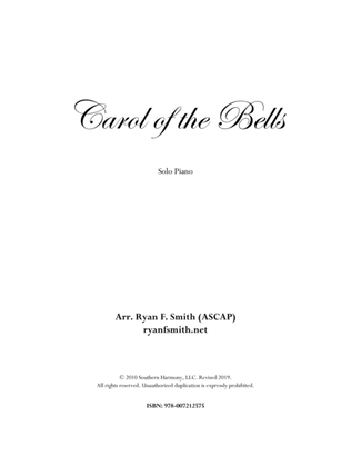 Carol of the Bells for Solo Piano