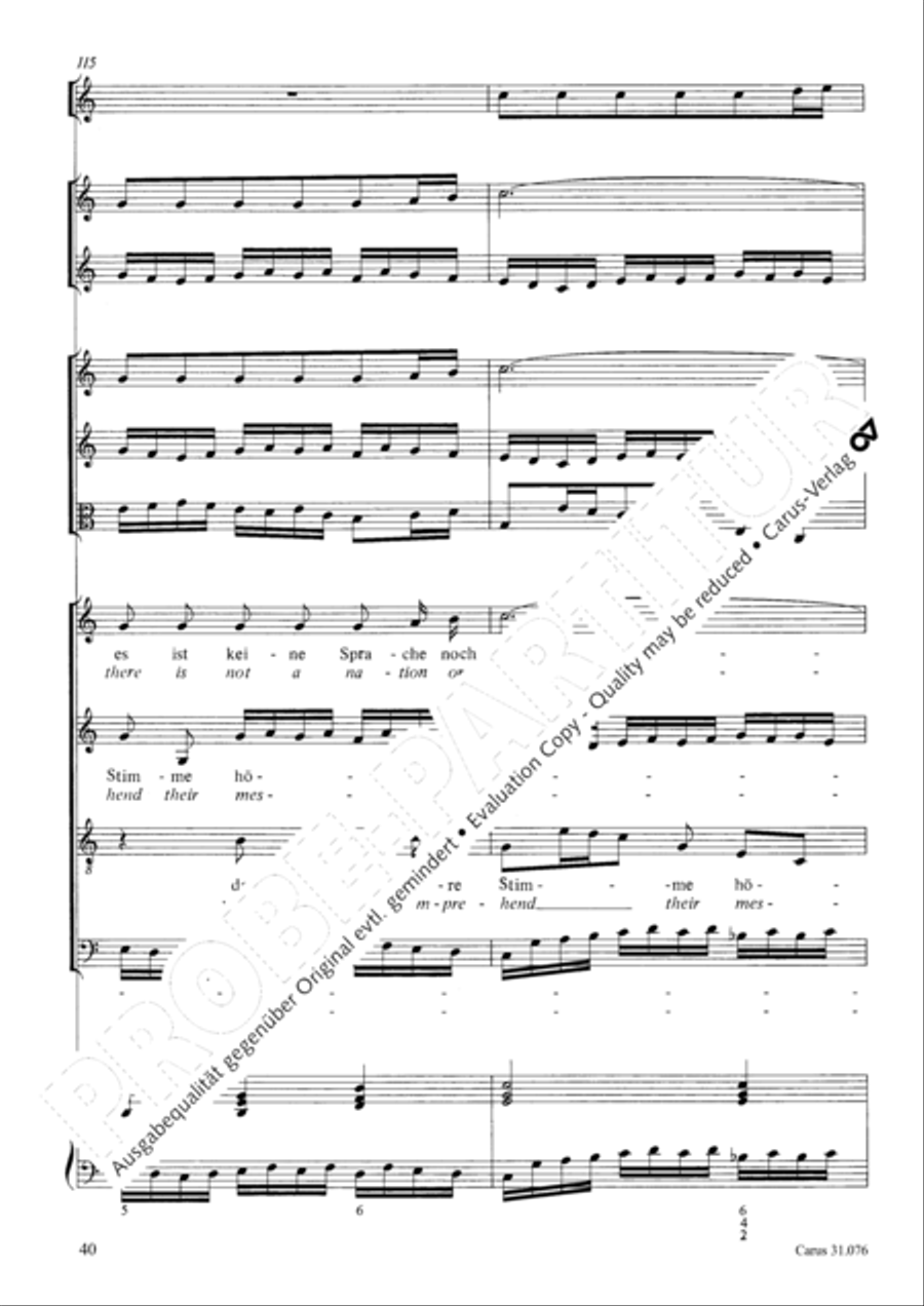 The heavens are telling the Father's glory (Die Himmel erzahlen die Ehre Gottes) 4-Part scores gallery preview page 41
