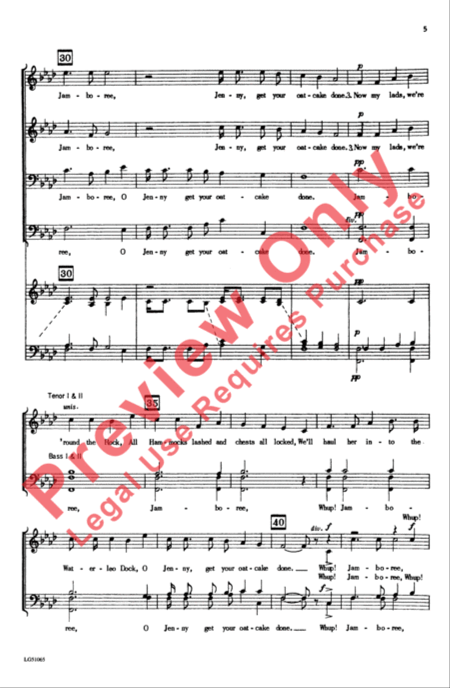 Whup! Jamboree Men's Choir scores gallery preview page 5
