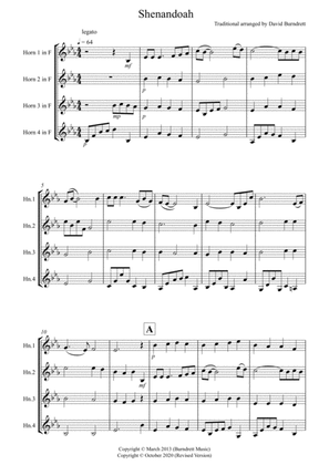 Shenandoah for Horn Quartet