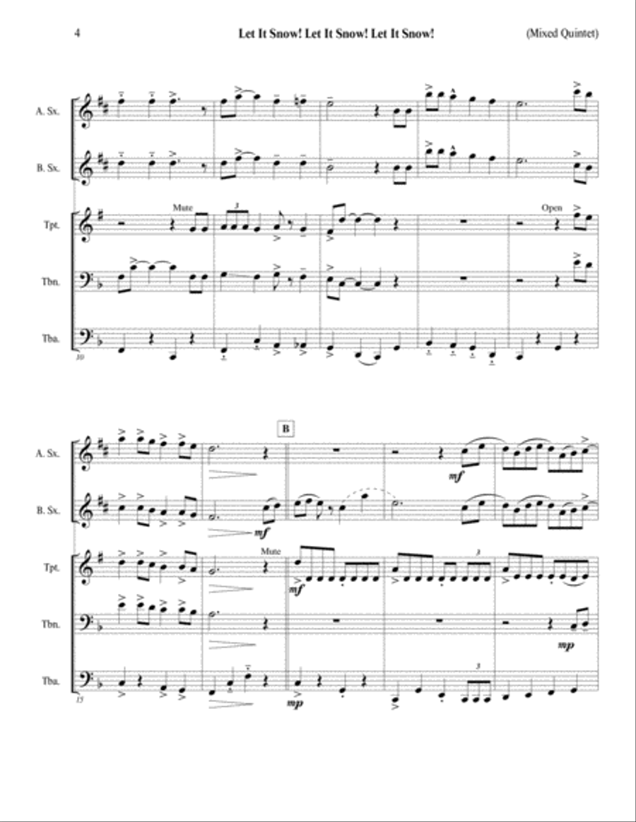 Let It Snow! Let It Snow! Let It Snow! Small Ensemble scores gallery preview page 5