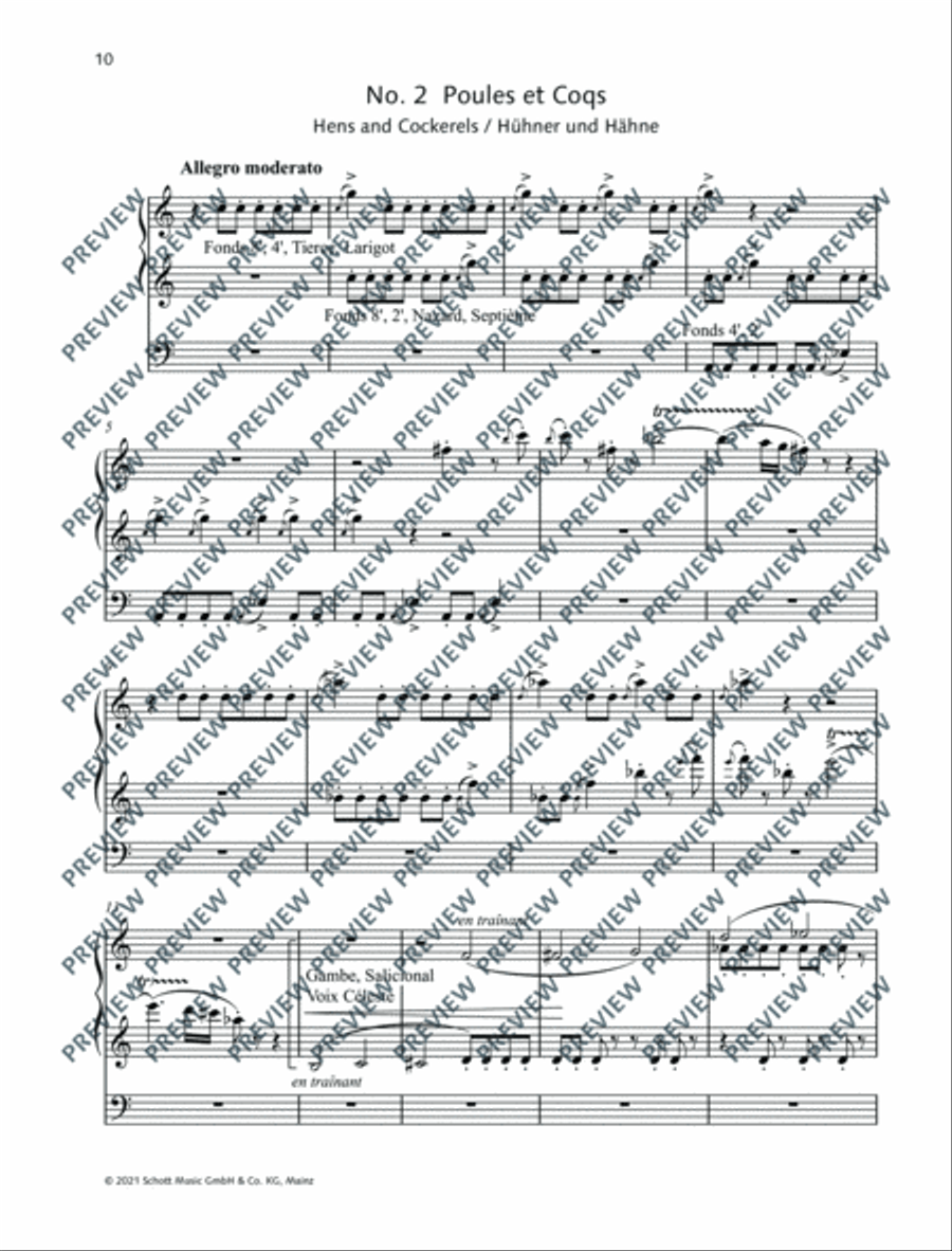 The Carnival of the Animals Organ scores gallery preview page 11