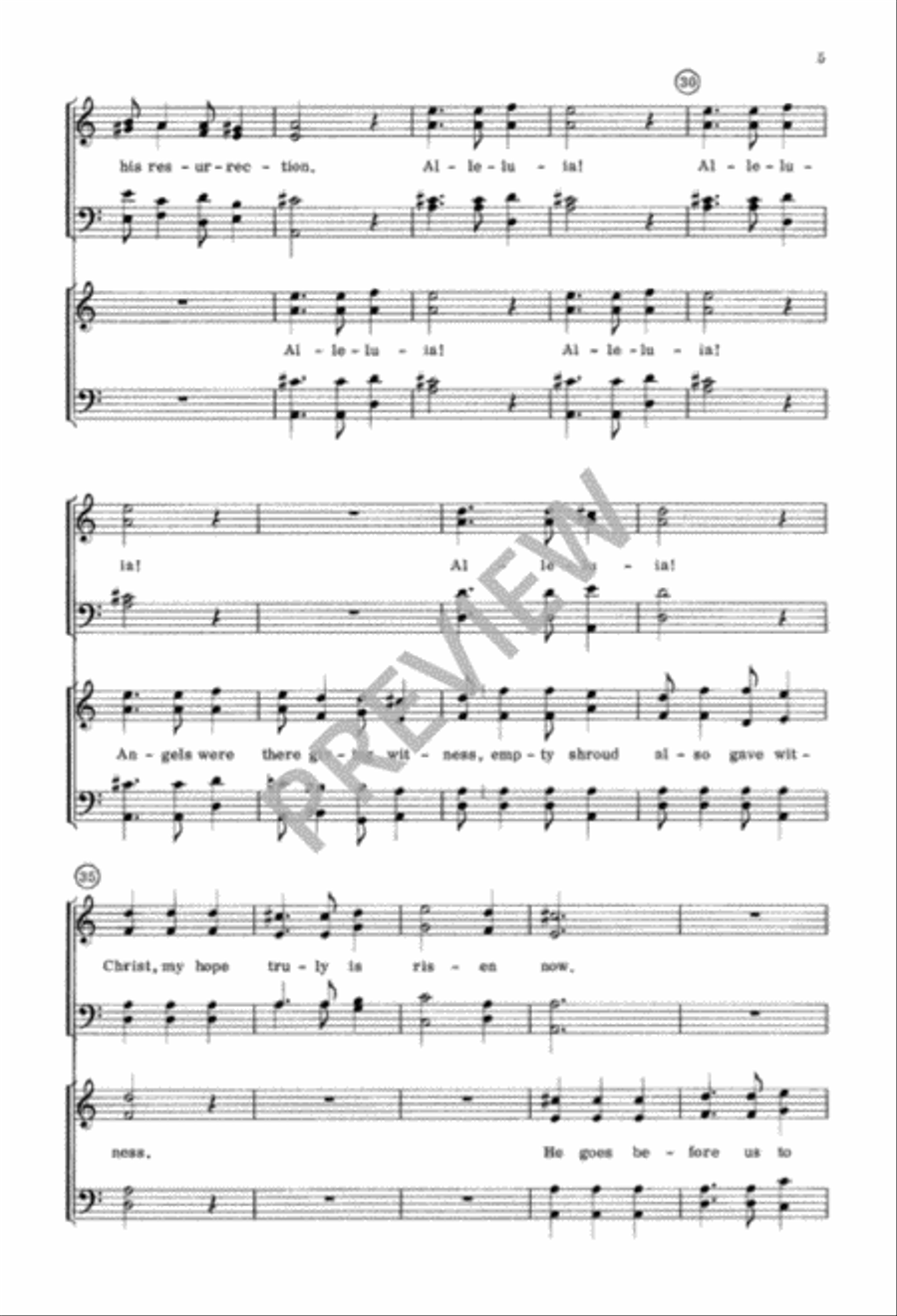 Easter Sequence 4-Part scores gallery preview page 6