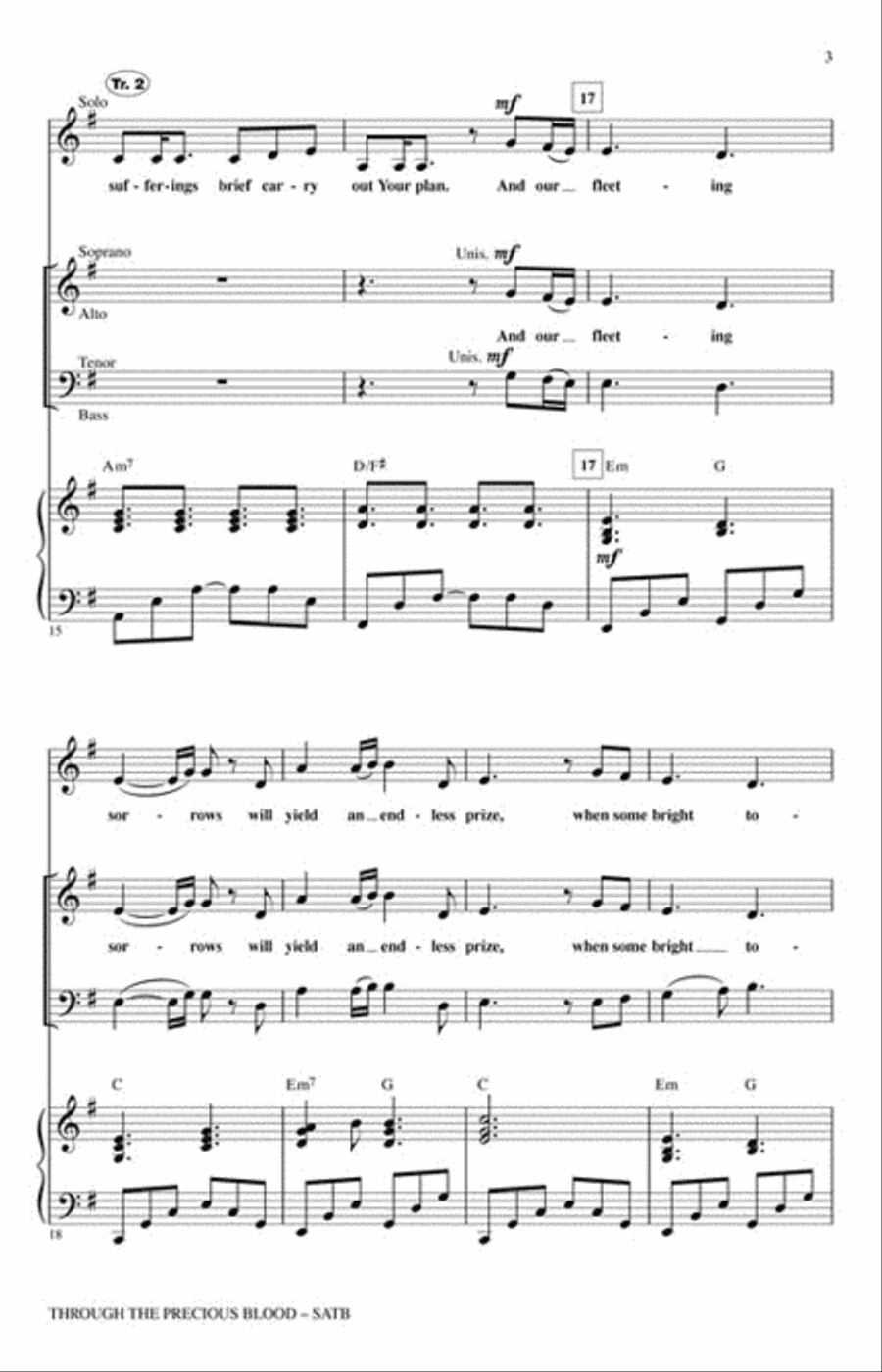 Through the Precious Blood 4-Part scores gallery preview page 3