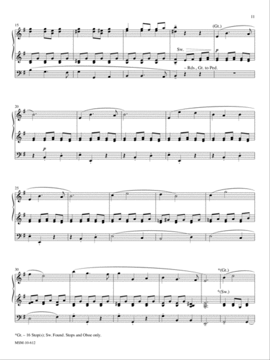 Two Festive Pieces for Organ Organ Solo scores gallery preview page 6