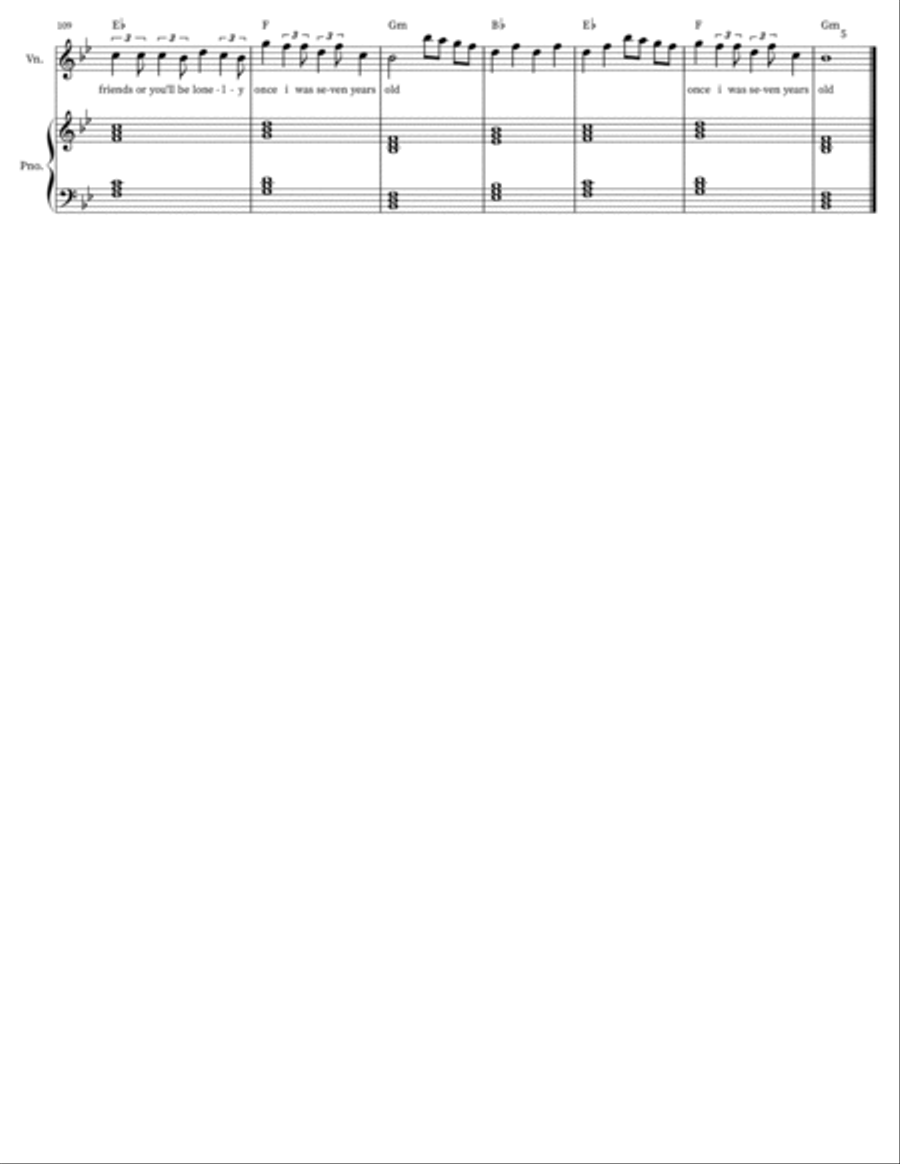 7 Years - Violin 7 Years - Violin Easy Piano scores gallery preview page 5