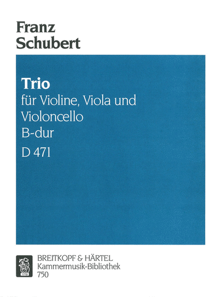 String Trio in B flat major D 471
