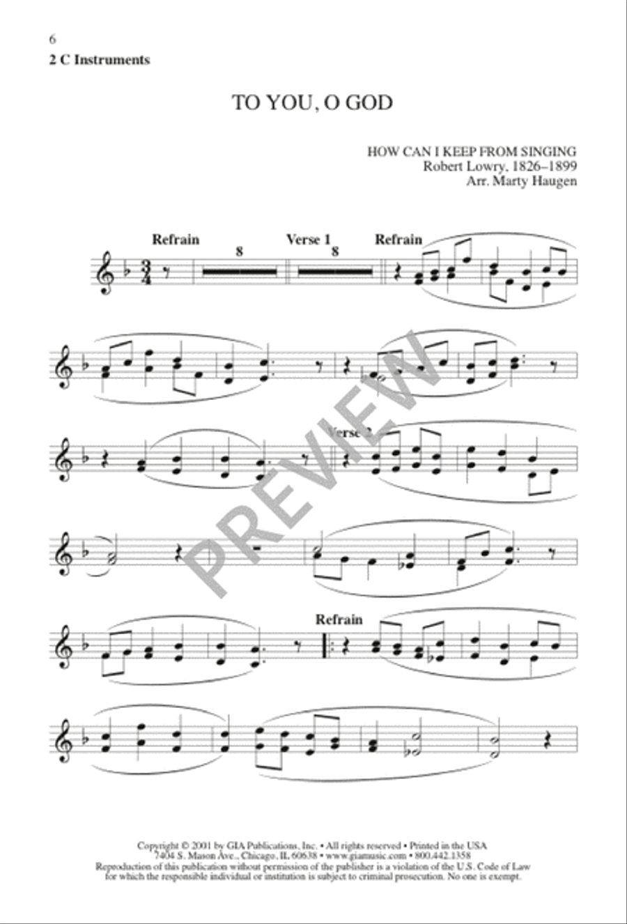 To You, O God 4-Part scores gallery preview page 6