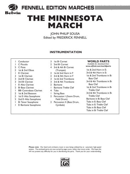 The Minnesota March: Score