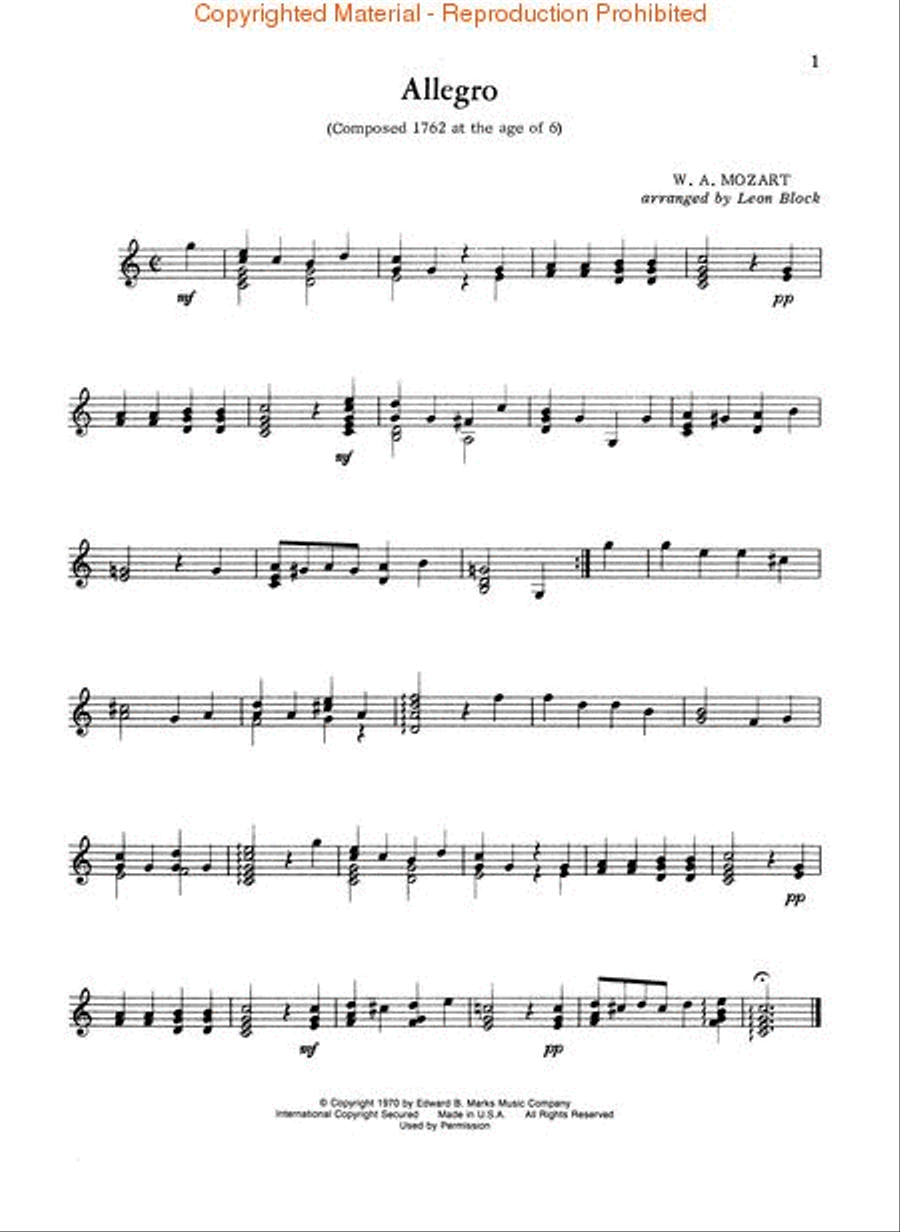 Mozart for Guitar Acoustic Guitar scores gallery preview page 2