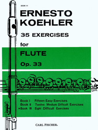 Book cover for 35 Exercises for Flute, Op. 33 - Book III