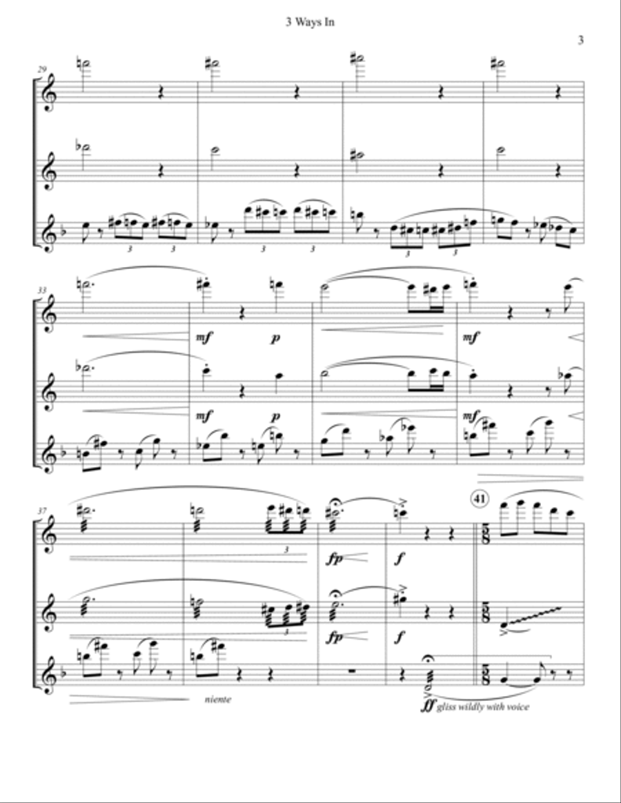 3 Ways In: 1. In The Air 2. Meditation 3. Jexatonic Woodwind Trio scores gallery preview page 4
