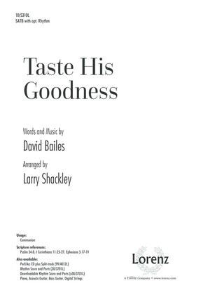 Book cover for Taste His Goodness