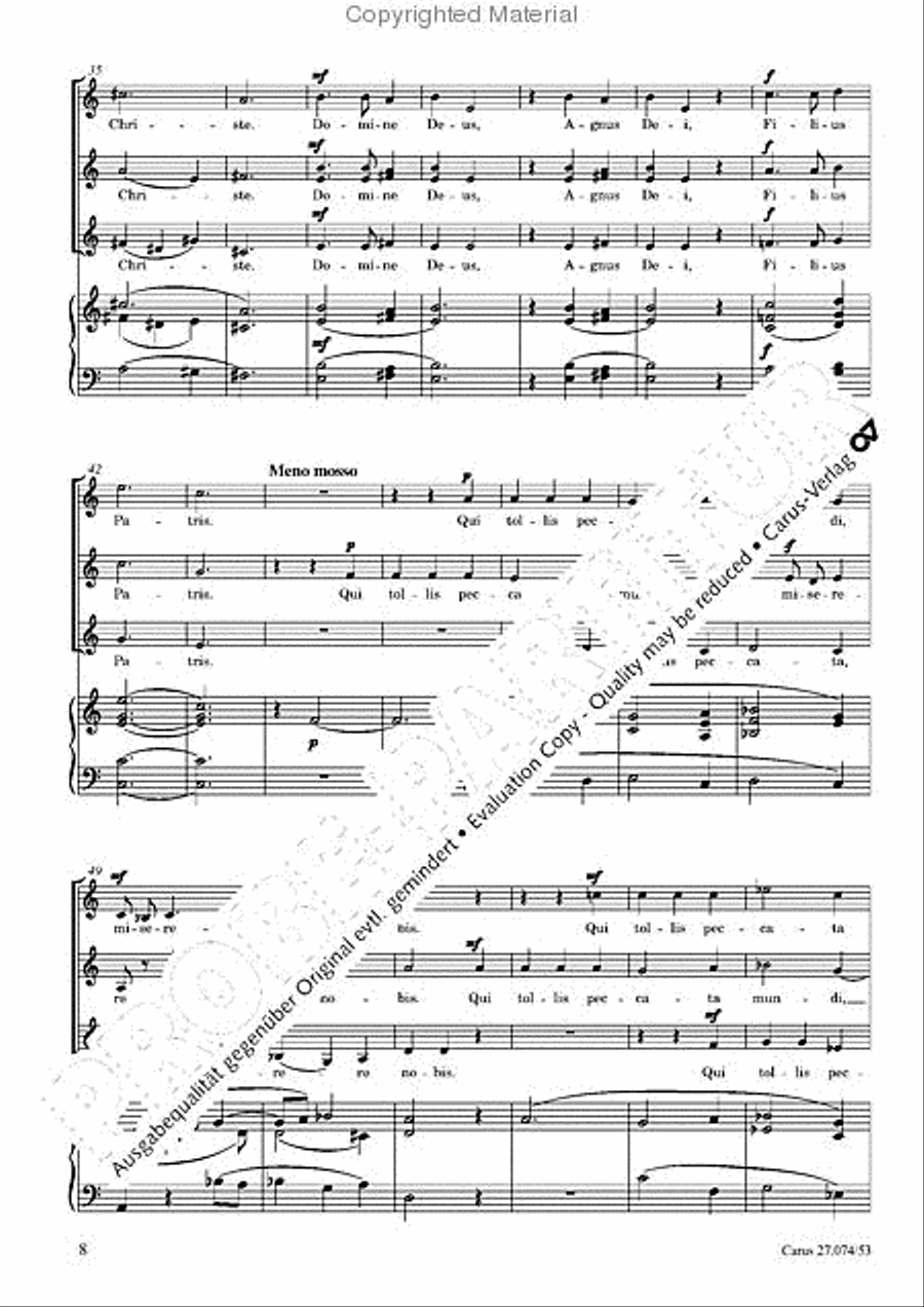 Missa secunda SSA scores gallery preview page 11