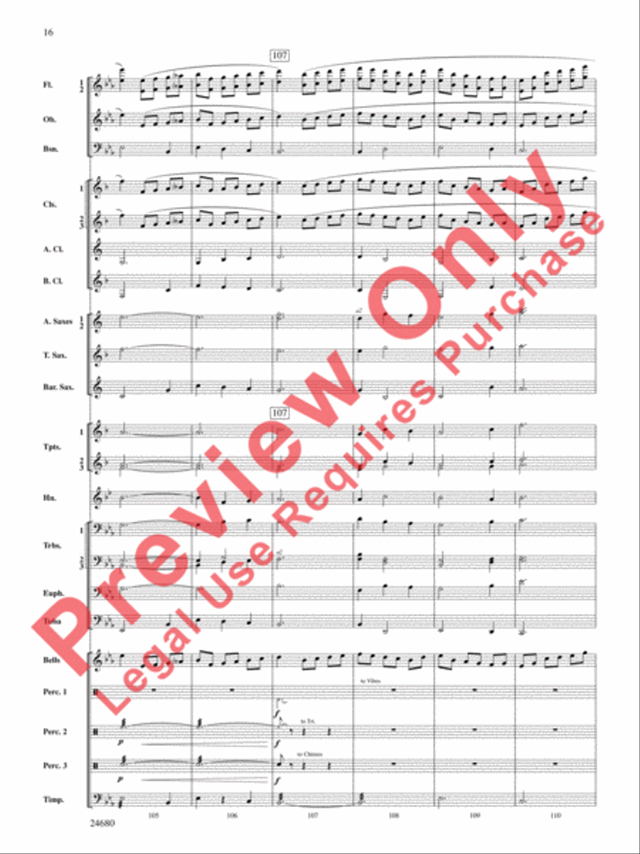 Slumber, My Darling Concert Band scores gallery preview page 17