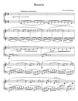 Reverie,Claude Debussy,For Piano Solo