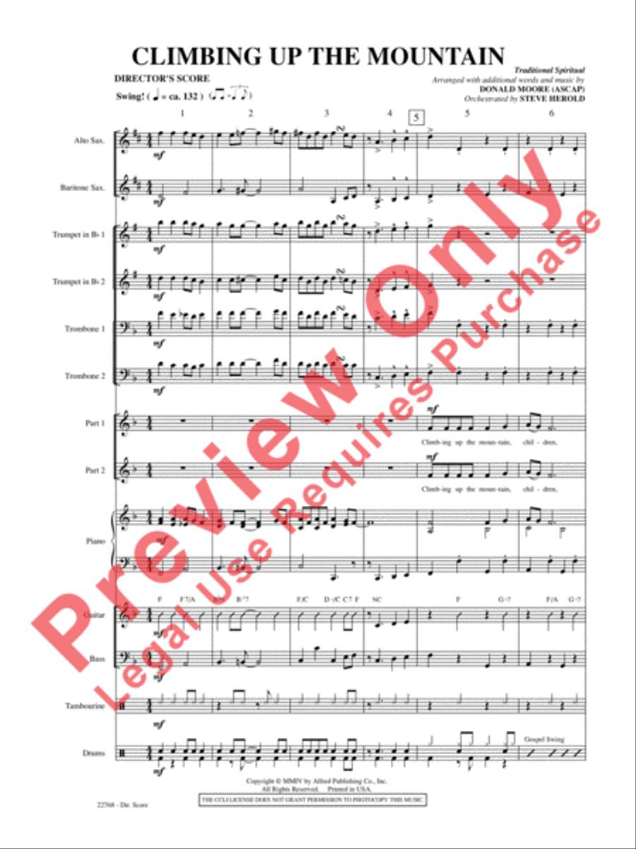 Climbing Up the Mountain Choir scores gallery preview page 2