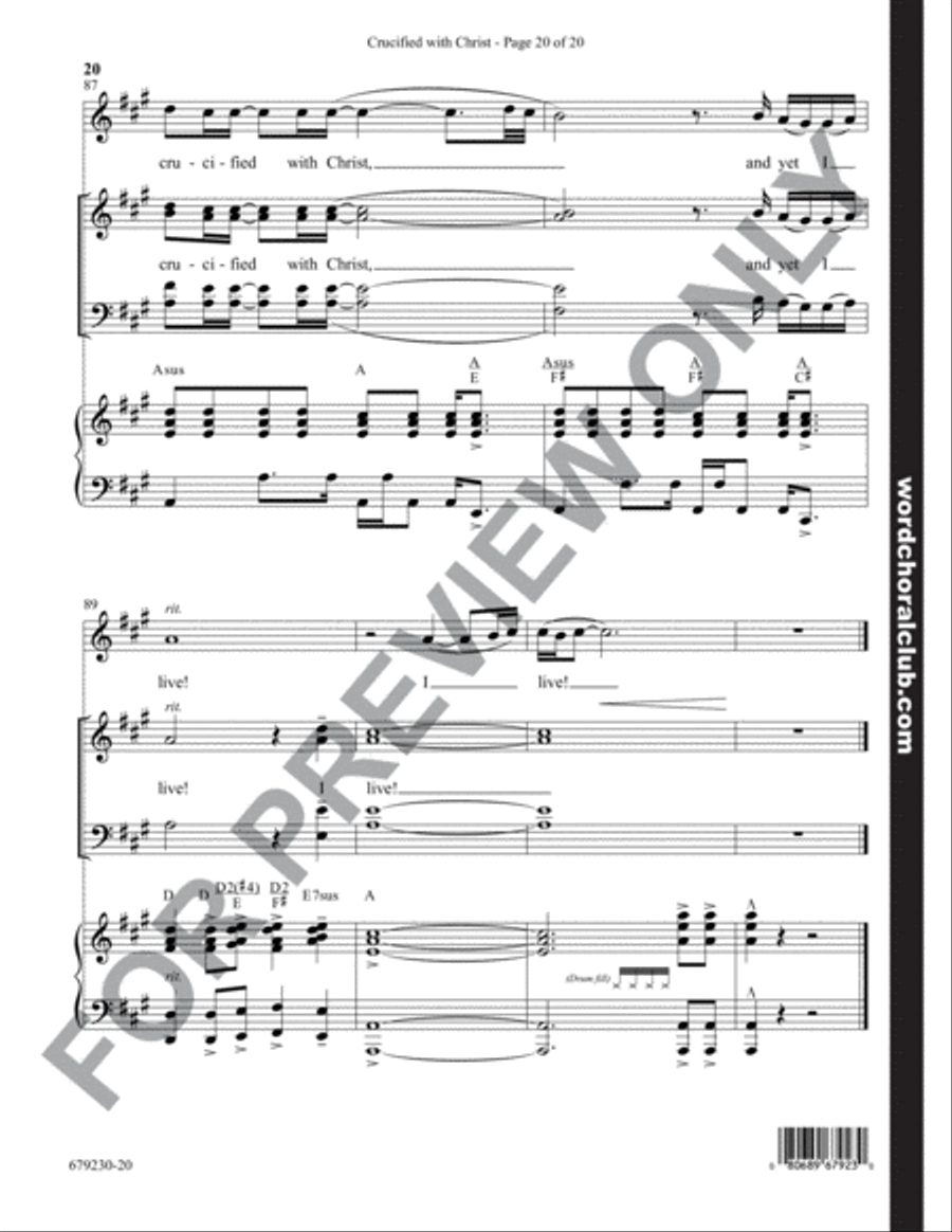 Crucified with Christ - Anthem 4-Part scores gallery preview page 20