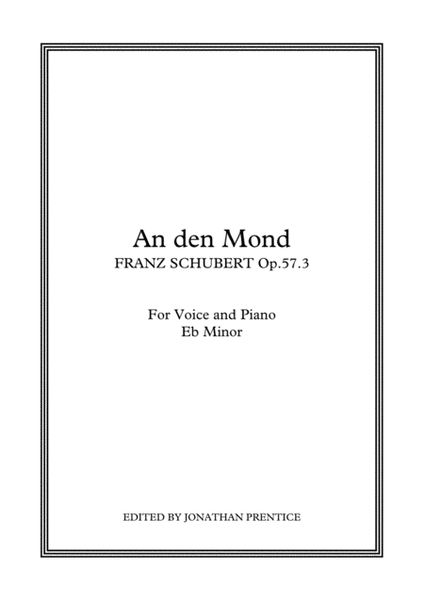An den Mond - Schubert Op.57 (Eb Minor) image number null