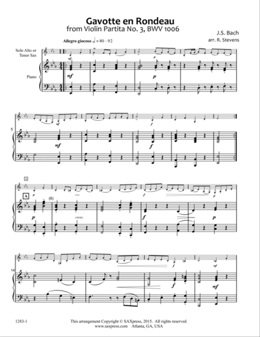 Gavotte en Rondeau Chamber Music scores gallery preview page 4