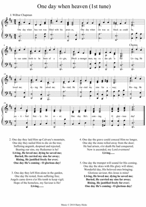 One day when heaven. A new tune to a wonderful old hymn.