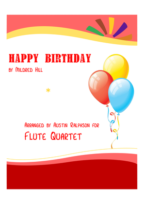 Book cover for Happy Birthday - flute quartet