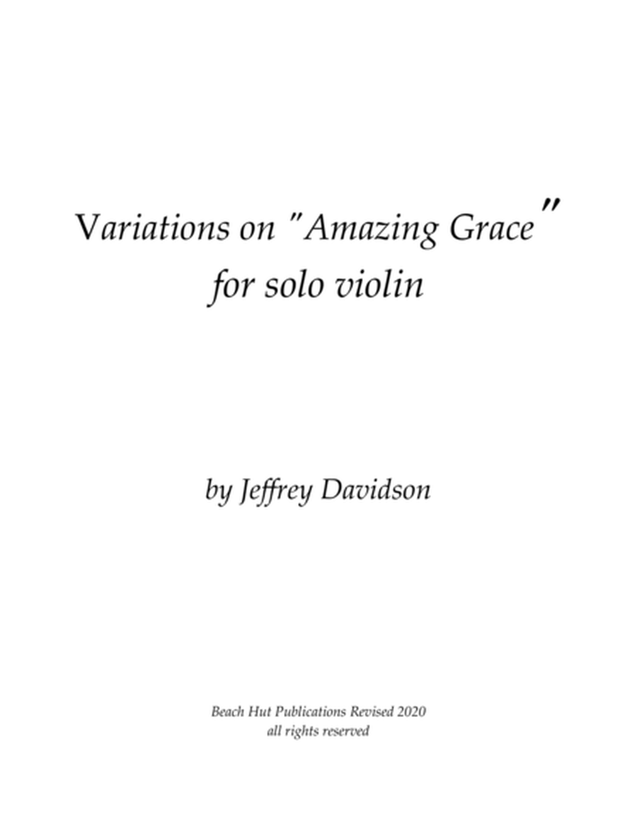Variations on "Amazing Grace" for solo violin image number null