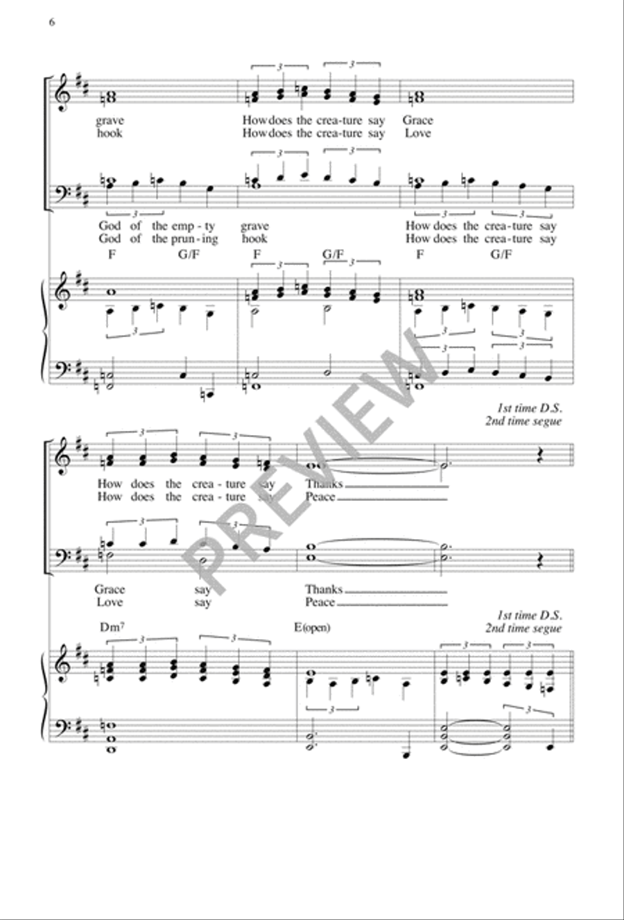 God of the Sparrow God of the Sparrow 4-Part scores gallery preview page 5